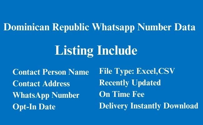 多米尼加共和国 WhatsApp 数据