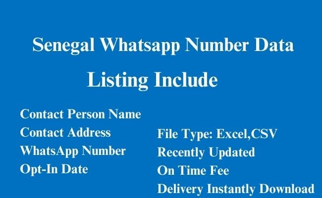 塞内加尔 Whatsapp 数据